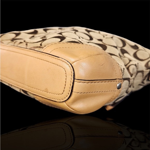 Coach Women's Brown Signature - Adjustable Strap Crossbody Handbag - Picture 7 of 14